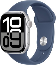 Apple Watch Series 10 Cellular 46mm Silver + Denim Sport Band M/L