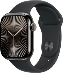 Apple Watch Series 10 Cellular 46mm Slate + Black Sport Band M/L