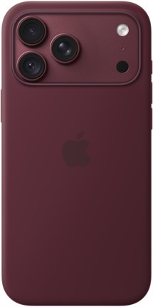 Apple silikonový zadní kryt s podporou MagSafe pro Apple iPhone 18 Pro Max burgundsky červený
