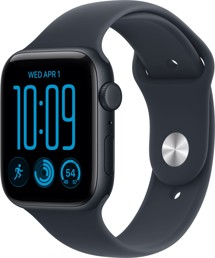 Apple Watch SE 3 44mm Midnight + Navy Blue Sport Band S/M