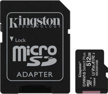 Kingston microSDXC 512GB Canvas Select Plus + SD adaptér