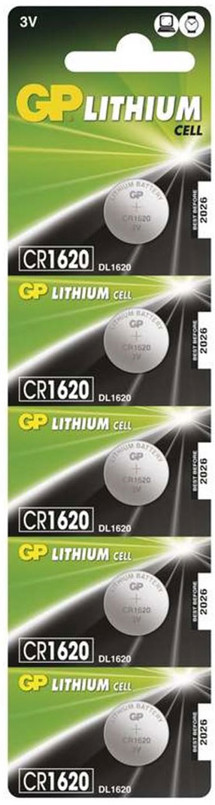 GP CR1620 baterie lithiová, 5ks