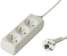 PremiumCord prodlužovací kabel 3m 3x zásuvky