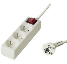 PremiumCord prodlužovací kabel 5m, 3x zásuvka bílý