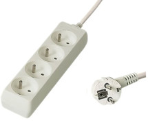 PremiumCord prodlužovací kabel 5m, 4x zásuvka bílý