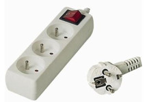 PremiumCord prodlužovací kabel 7m, 3x zásuvka bílý