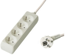 PremiumCord prodlužovací kabel 10m 4x zásuvka bílý