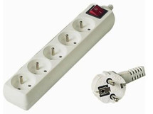 PremiumCord prodlužovací kabel 7m, 5x zásuvka bílý