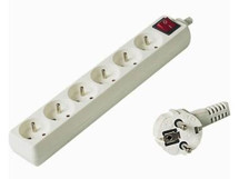 PremiumCord prodlužovací kabel 7m, 6x zásuvka bílý