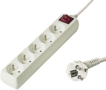 PremiumCord prodlužovací kabel 3m, 5x zásuvka bílý