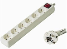 PremiumCord prodlužovací kabel 10m, 6x zásuvka bílý