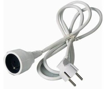 PremiumCord prodlužovací kabel 3m, 1x zásuvka bílý