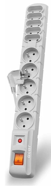 PremiumCord Acar S10 prodlužovací kabel s přepěťovou ochranou 3m, 10x zásuvka bílý
