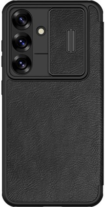 Nillkin Qin Book Pro flipové pouzdro s krytkou kamery pro Samsung Galaxy S25+ černé