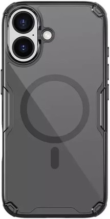 Nillkin Nature Pro Magnetic zadní kryt se zabudovanými magnety pro Apple iPhone 17 čirý/černý