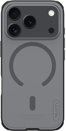 Nillkin Super Frosted Pro Magnetic zadní kryt se zabudovanými magnety pro Apple iPhone 17 Pro čirý/černý