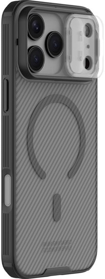 Nillkin CamShield Pro Magnetic zadní kryt s krytkou kamery a zabudovanými magnety pro Apple iPhone 17 Pro Max šedý/černý