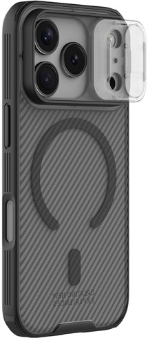 Nillkin CamShield Pro Magnetic zadní kryt s krytkou kamery a zabudovanými magnety pro Apple iPhone 17 Pro šedý/černý