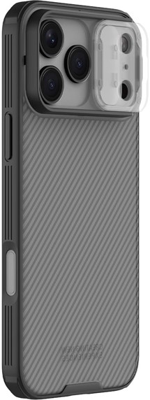 Nillkin CamShield Pro zadní kryt s krytkou kamery pro Apple iPhone 17 Pro Max šedý/černý