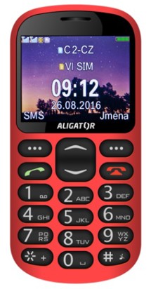 Aligator A880 GPS Senior Red + nabíjecí stojánek