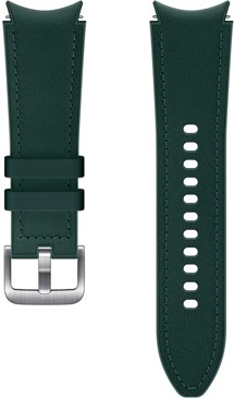 Samsung Leather Band polokožený řemínek 20mm Quick Release pro smartwatch zelený (ET-SHR88SGEGEU) S / M