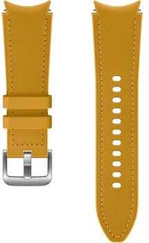 Samsung Leather Band polokožený řemínek 20mm Quick Release pro smartwatch žlutý (ET-SHR88SYEGEU) S / M