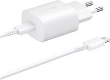 Samsung 25W nabíječka USB-C s kabelem USB-C bílá, bulk (EP-DA705BWE)