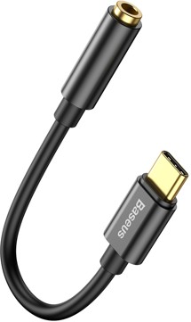 Baseus adaptér USB-C / jack 3,5mm černý