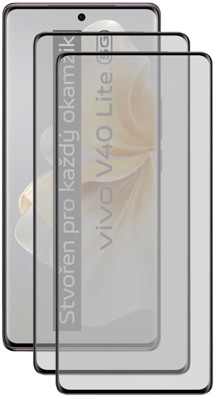 CELLFISH DUO 5D tvrzené sklo pro vivo V40 Lite Full-Frame černé 2ks