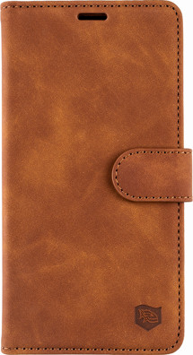 CELLFISH Premium flipové pouzdro pro Apple iPhone 16e hnědé