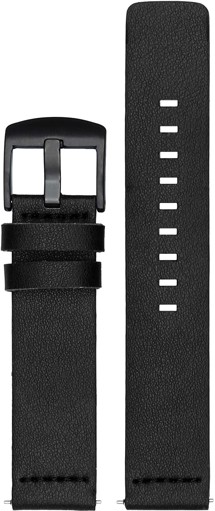 CELLFISH kožený řemínek 20mm Quick Release pro smartwatch černý