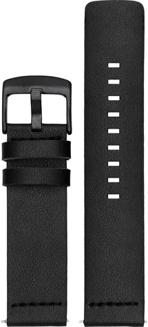 CELLFISH kožený řemínek 22mm Quick Release pro smartwatch černý