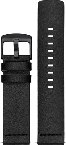 CELLFISH kožený řemínek 22mm Quick Release pro smartwatch černý