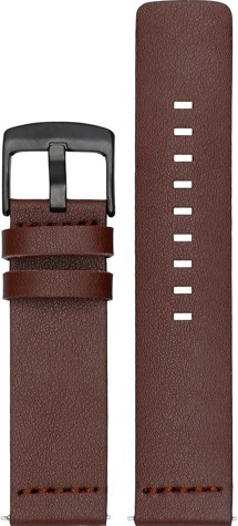 CELLFISH kožený řemínek 22mm Quick Release pro smartwatch hnědý