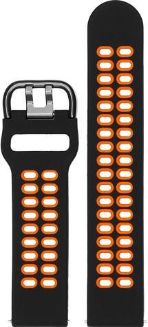 CELLFISH eXtreme silikonový řemínek 20mm Quick Release černý / oranžový