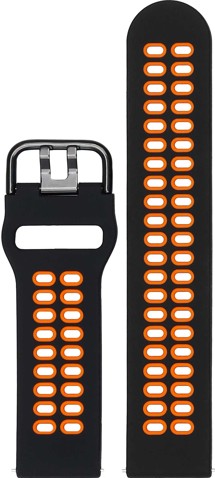 CELLFISH eXtreme silikonový řemínek 22mm Quick Release černý / oranžový