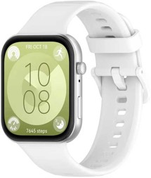 CELLFISH silikonový řemínek pro Huawei Watch Fit 3 / Fit 4 / Fit 4 Pro bílý