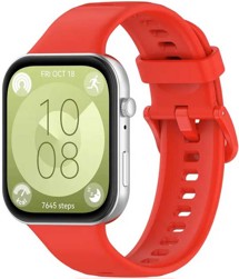 CELLFISH silikonový řemínek pro Huawei Watch Fit 3 / Fit 4 / Fit 4 Pro červený