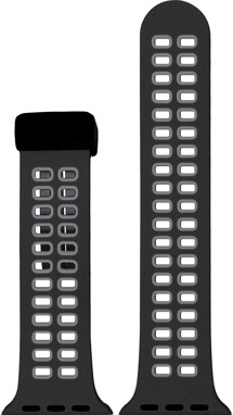CELLFISH eXtreme silikonový řemínek Apple Watch 38 / 40 / 41mm černý / šedý