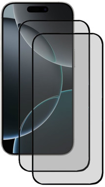 CELLFISH DUO 5D tvrzené sklo pro Apple iPhone 16 Pro / 17 / 17 Pro Full-Frame černé 2ks
