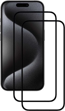CELLFISH DUO 5D tvrzené sklo pro Apple iPhone 15 Pro Full-Frame černé 2ks