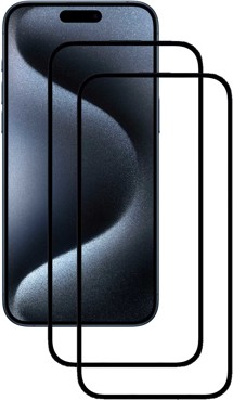 CELLFISH DUO 5D tvrzené sklo pro Apple iPhone 15 Pro Max Full-Frame černé 2ks