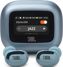 JBL Live Buds 3 bezdrátová sluchátka s dotykovým displejem a potlačením hluku modrá