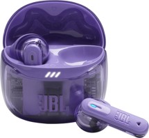JBL Tune Flex 2 bezdrátová sluchátka s aktivním potlačením hluku fialová / průhledná
