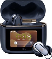 JBL Tour Pro 3 bezdrátová sluchátka s dotykovým displejem a potlačením hluku modrá