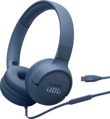 JBL Tune 520C USB-C drátová náhlavní sluchátka modrá