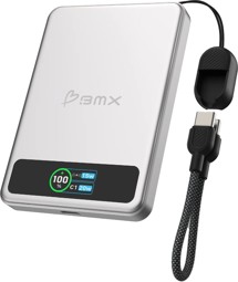 BMX SolidSafe 5K Solid-State magnetická powerbanka 20W 5000mAh stříbrná