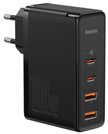 Baseus GaN2 Pro 100W nabíječka 2x USB-C + 2x USB-A černá
