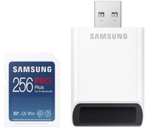 Samsung PRO PLUS SDXC 256GB + USB-A adaptér (160 MB/s)