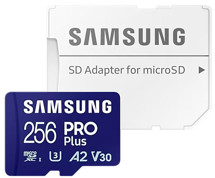 Samsung PRO Plus microSDXC 256GB + SD adaptér